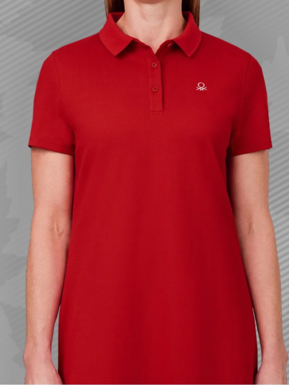Benetton Polo Dress Red